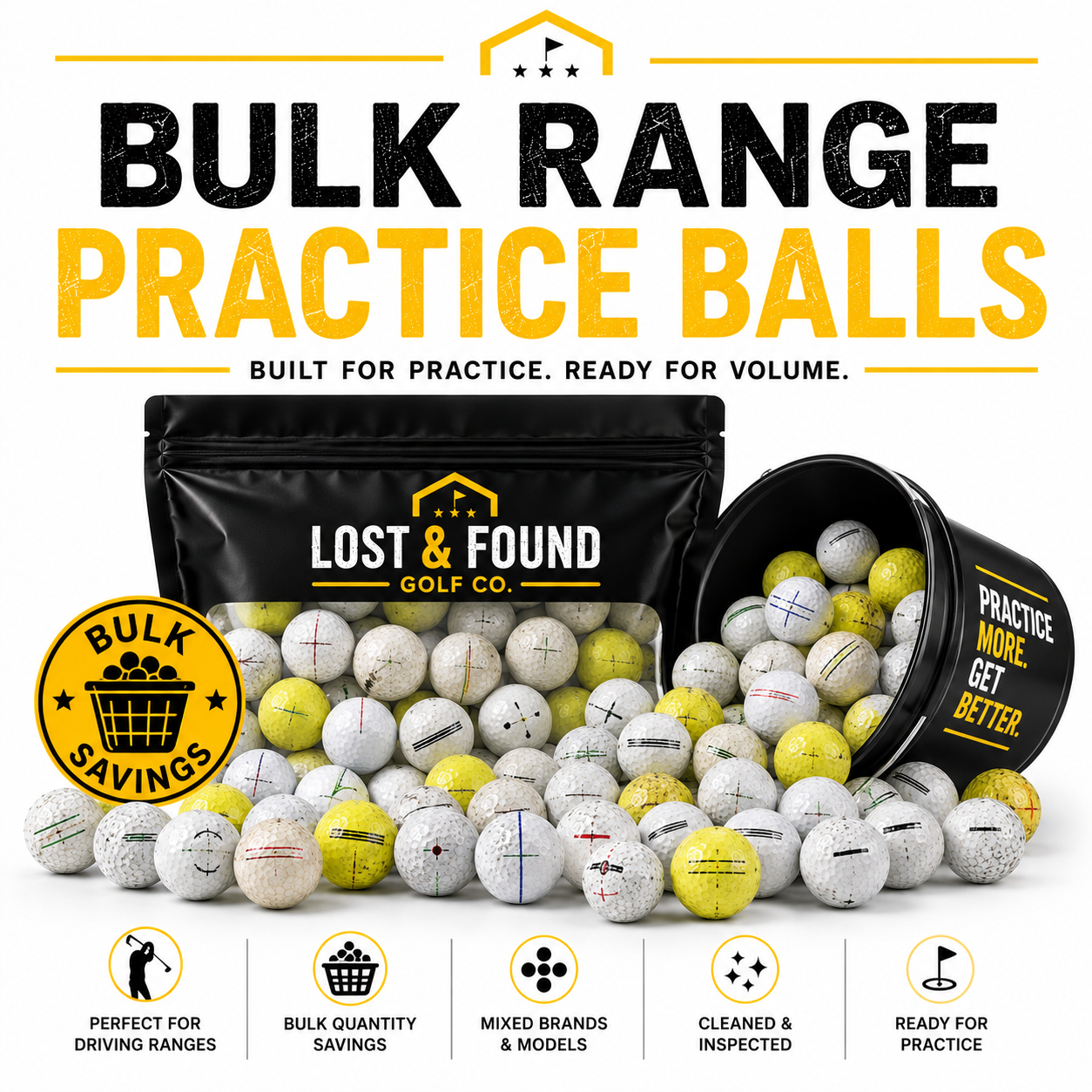 Bulk Range Practice Golf Balls