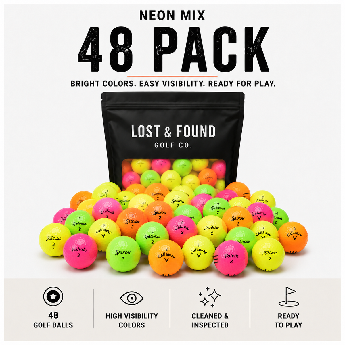 Neon Mix Golf Balls