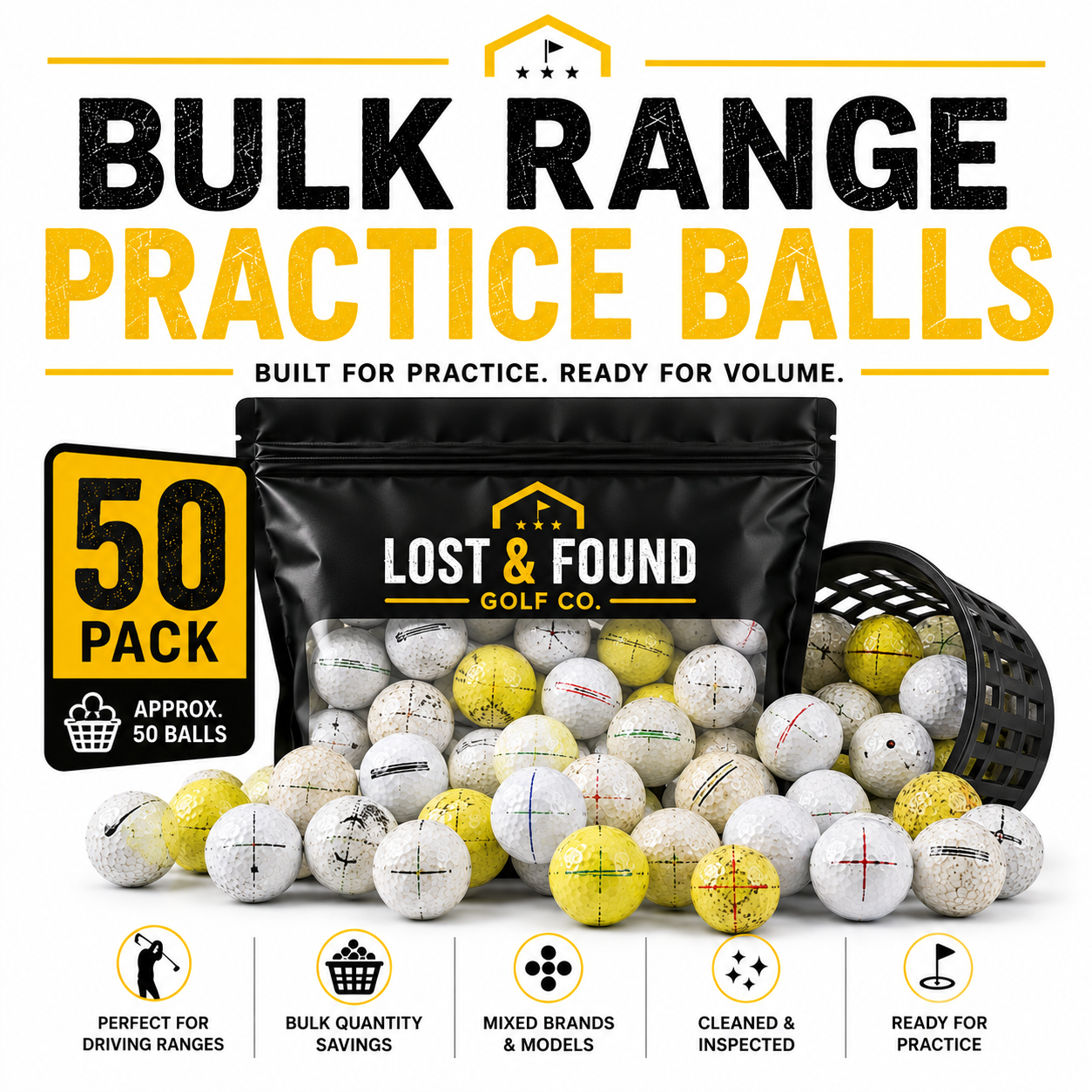 Bulk Range Practice Golf Balls