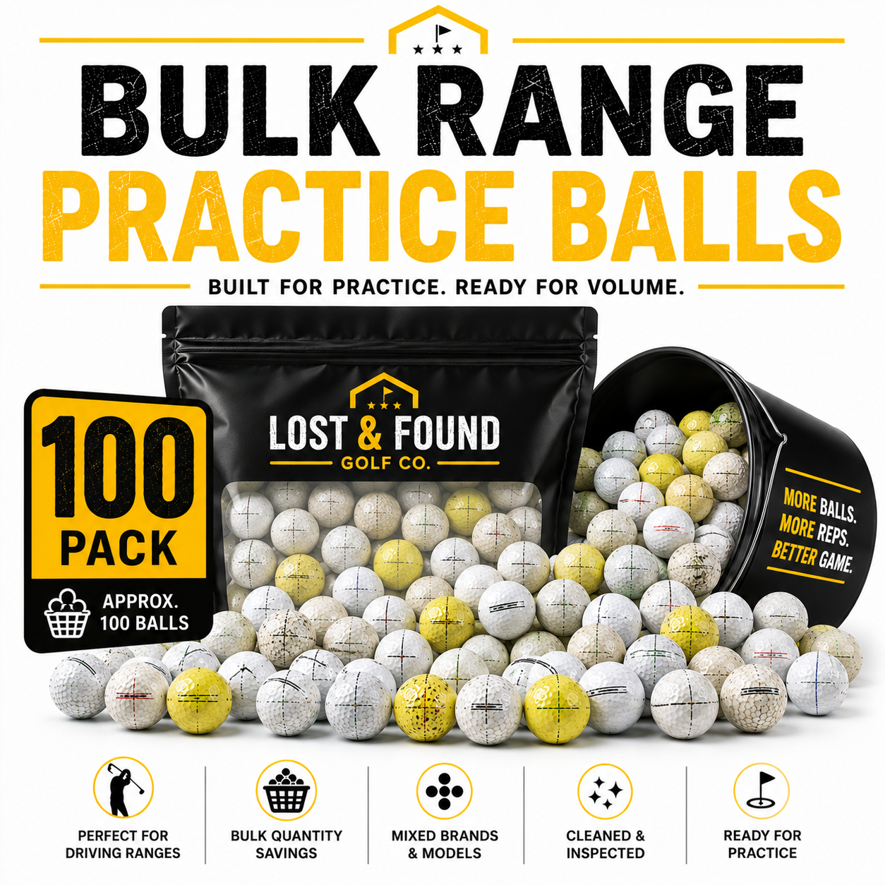 Bulk Range Practice Golf Balls