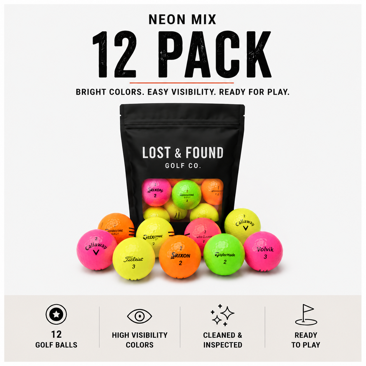 Neon Mix Golf Balls