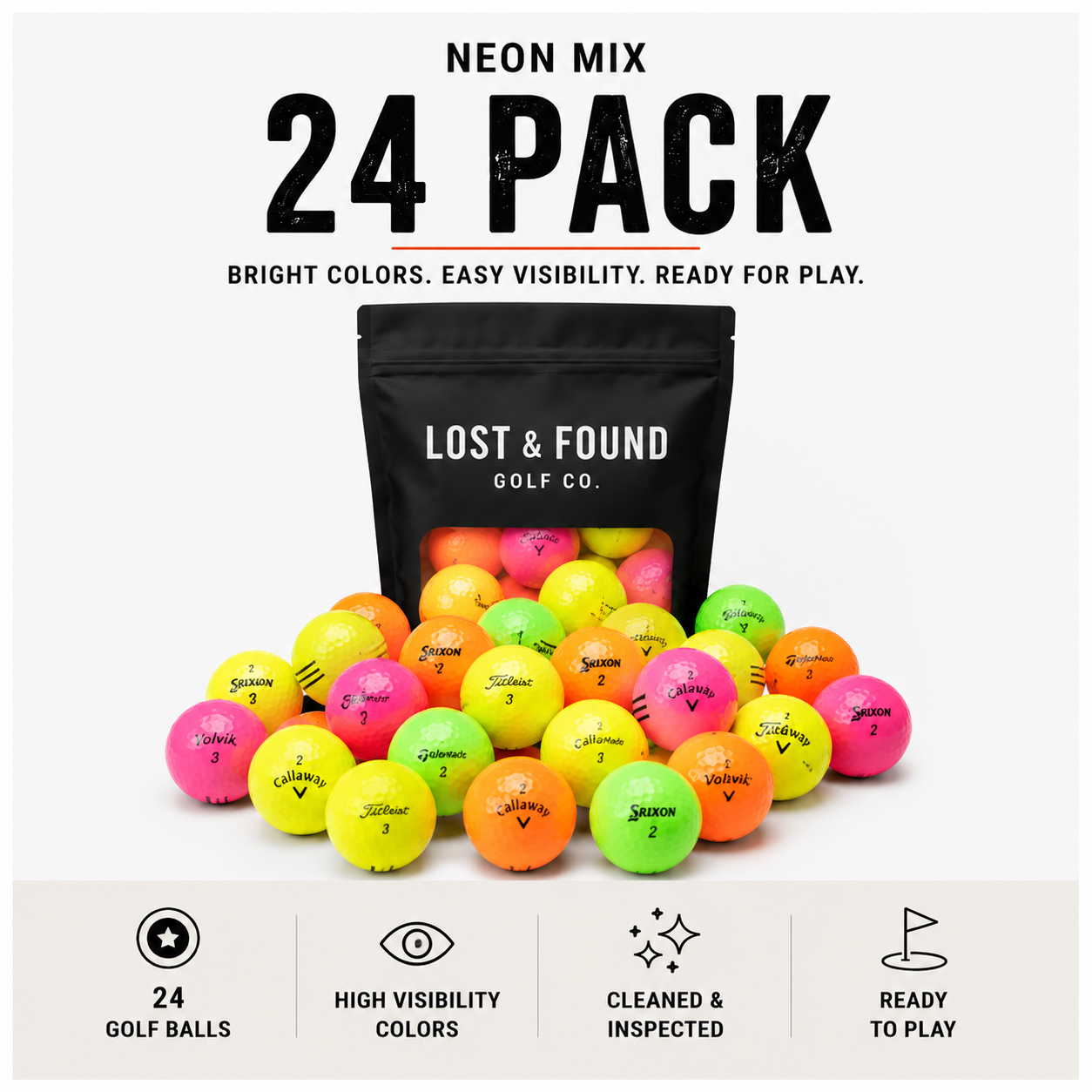 Neon Mix Golf Balls